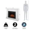 48" Silverton Electric Fireplace Mantel Insert Heater Remote Control 6ft Cord Realistic Flames Adjustable Thermostat Timer Home 5
