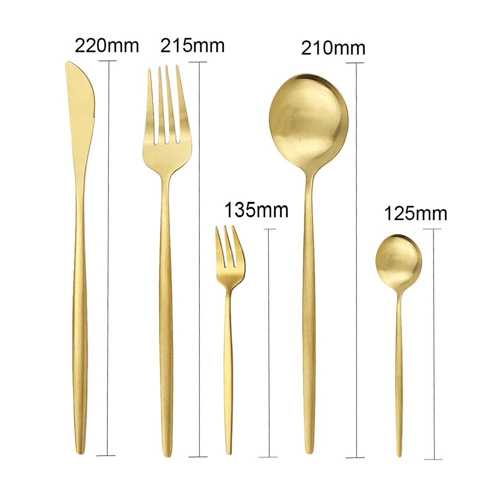 30-Piece Matte Stainless Steel Tableware Knife Fork and Spoon cutlery set