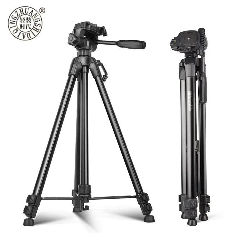 QZSD Q1730 Aluminum Tripod for Mobile Phone Live Broadcast Bracket SLR Camera Outdoor Travel Photography Expansion Interface