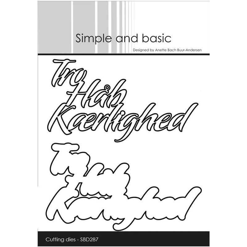 

Tro Håb Kærlighed Words Cutting Dies for New 2023 Scrapbooking Paper Making Frame Card Craft Supplies No Stamp