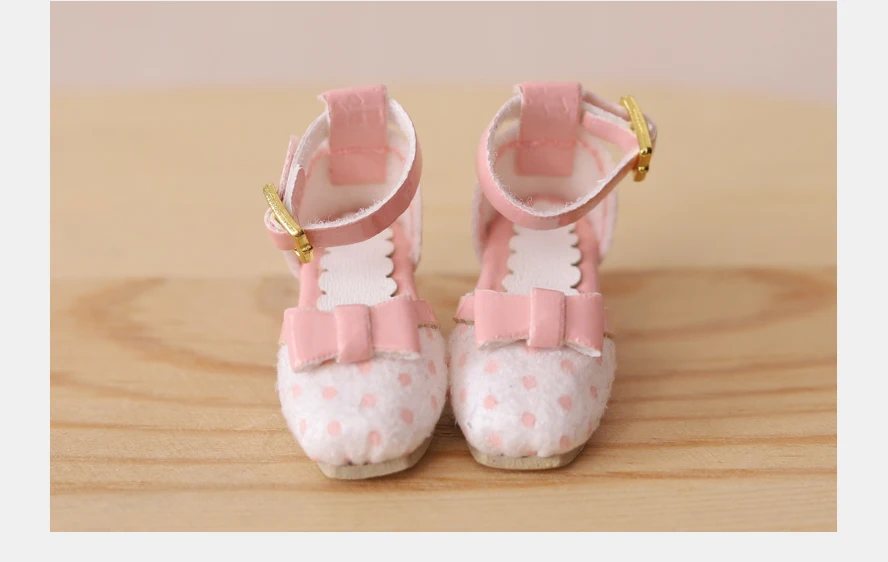 ICY DBS Blyth Doll Shoes 1/6 Heels Featured Polka Dot Shoes BJD Girls Toys