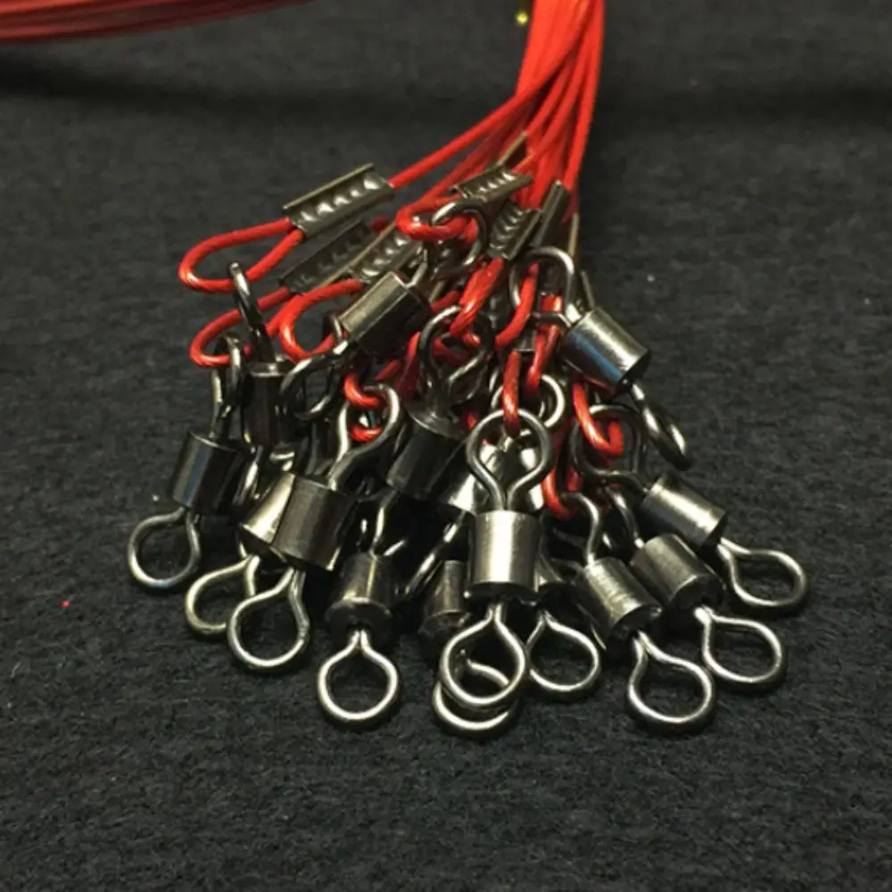 10pcs 50cm Sea Fishing Steel Wire 1mm Diameter 150LB Tension Fishing Leader Line Anti-bite Thicken Lure Fishing-line Sea Fishing 2