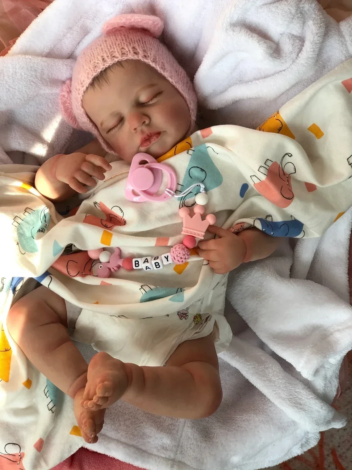 19 Pollici Reborn Loulou Sleeping Soft Cuddly Body Reborn Baby Doll Handmade Realistico 3D Skin Con Vene Visibili Bebe Reborn Doll Toys