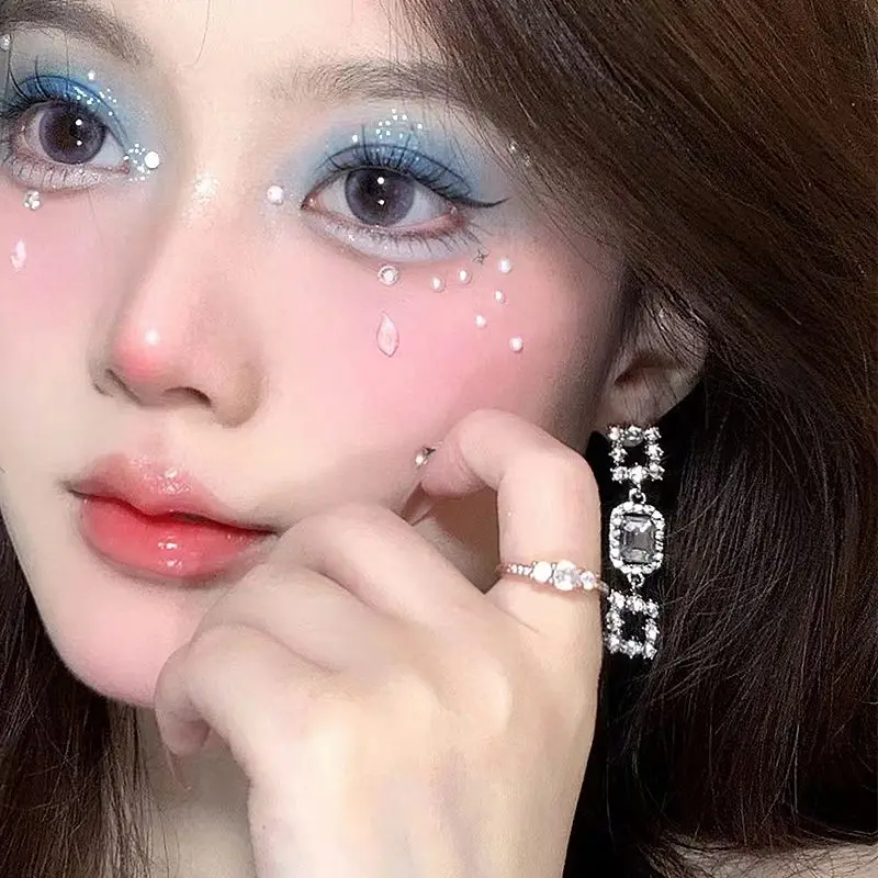 Resin Adhesive Face Stickers 3D Shiny Rhinestone Eye Decoration