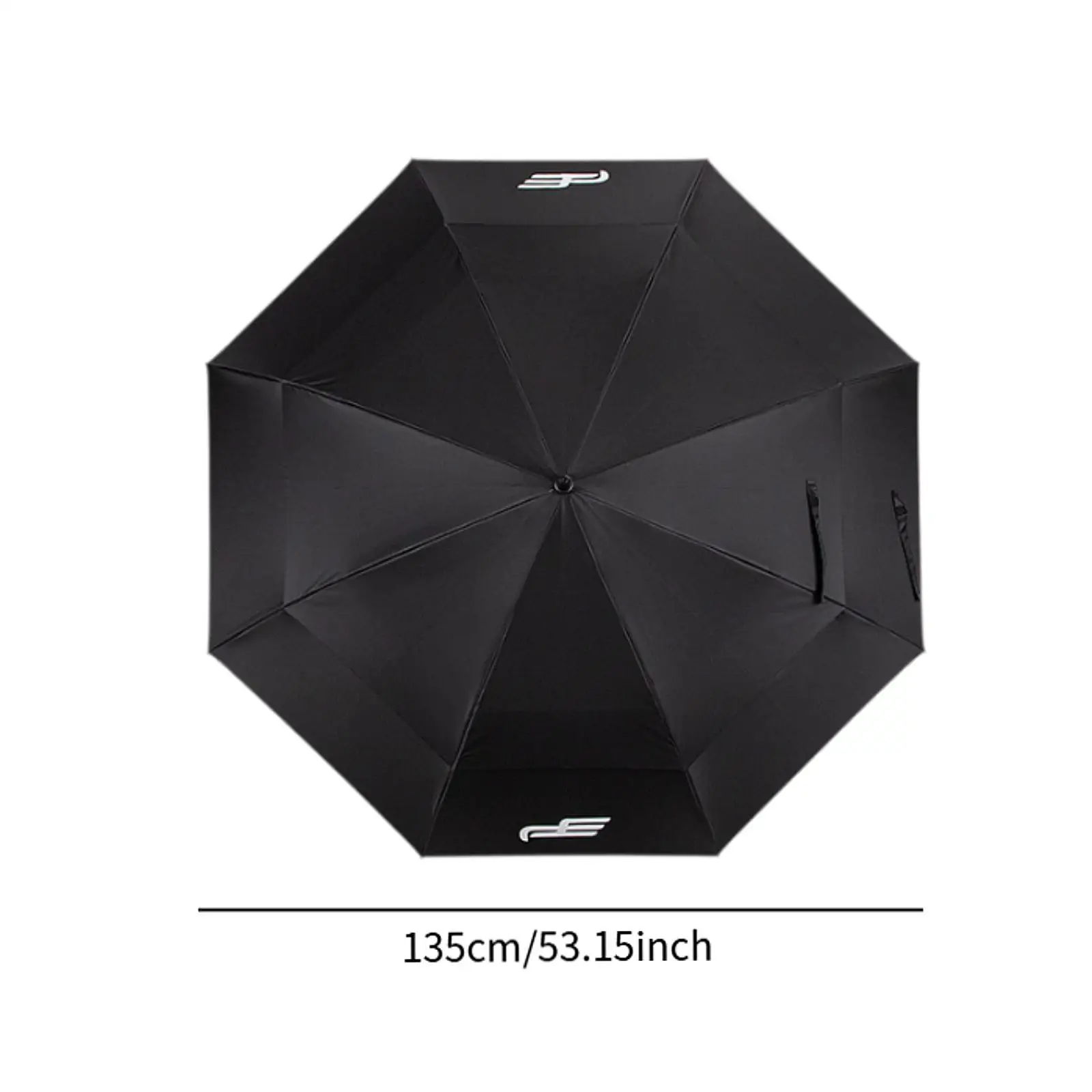 Large Golf Umbrella 135cm Dia Fiber Frame Windproof Lightweight Vented Auto Open Umbrella for Men Travel Outdoor Women Beach