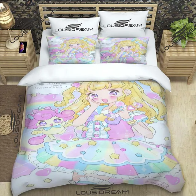 Cute Anime Gril Bedding Set Cartoon Princess Duvet Cover Comforter Bed  Single Twin Full Queen Size 3d Youth Kids Girl Boys Gift - Bedding Set -  AliExpress