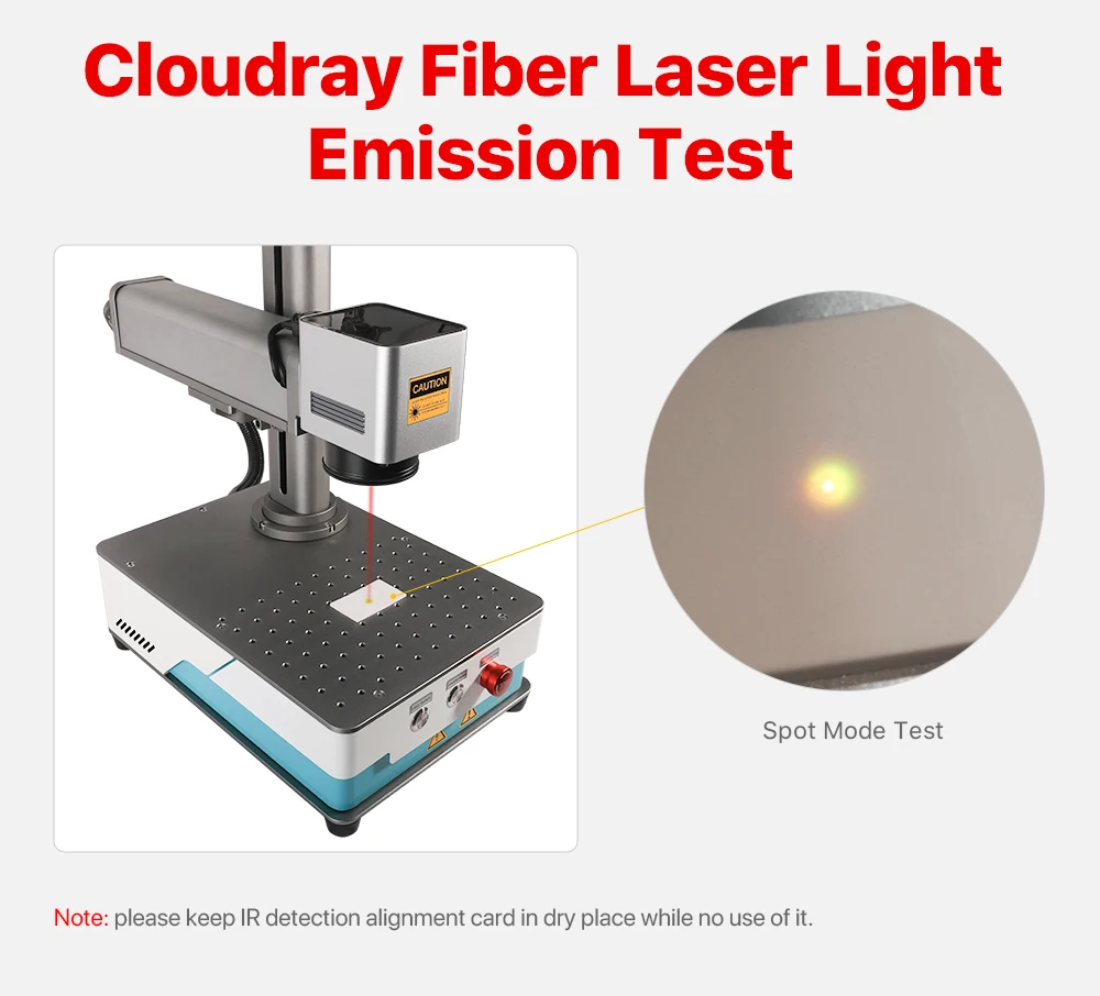 Ultrarayc IR-Erkennung Ausrichtungskarte Infrarot-Dimmer Visualizer Kalibrator Keramikplatte für 900–1100 nm Faserlaser-LED-Diode – Detail 5