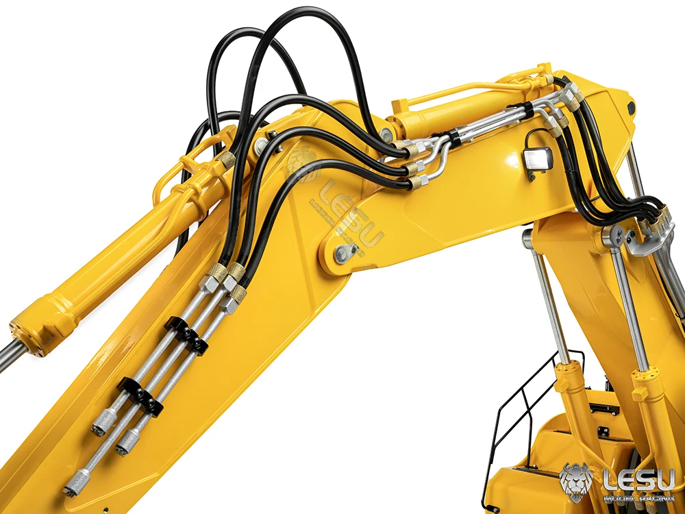 S3f284bae92324766b827883f0aba2a01V Model ciężkiej maszyny LESU1/14 Aoue-ET26L trójramienny mały krótki pas ogonowy łopata przednia koparka gąsienicowa RC