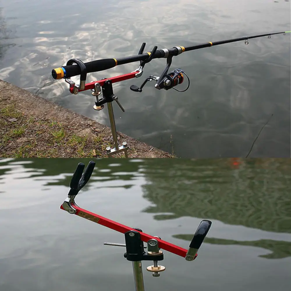 Foldable Ground Insert Fishing Rod Stand Bracket Universal Support