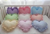 Cotton Ruffled Love Heart Shape Sofa Cushion Office Backrest Nap Bolster Pillows Travel Wedding Baby Gifts Toys Home Decor 1