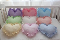 Cotton Ruffled Love Heart Shape Sofa Cushion Office Backrest Nap Bolster Pillows Travel Wedding Baby Gifts Toys Home Decor 1
