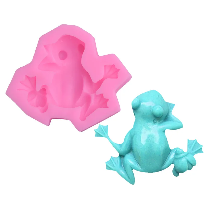 

3D Tree Frog Shape Silicone Fondant Mold DIY Animal Fondant Chocolate Jelly Cake Decor Tools Candy Clay Soap Resin Craft Mould