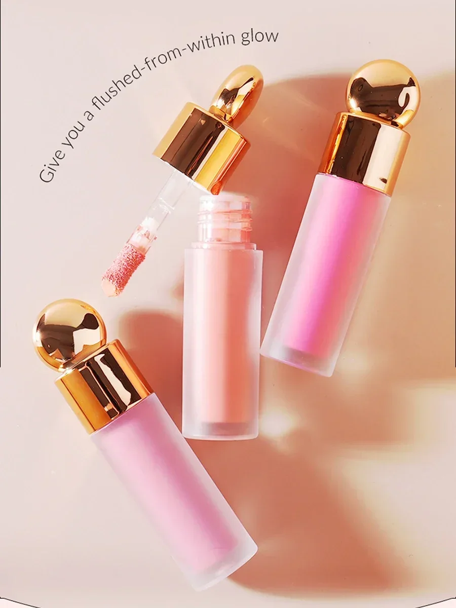 Custom Bulk 7-color Liquid Blusher Private Label Logo Cream Brightens Face Color Waterproof  Long-lasting Matte Smoothly Makeup 6