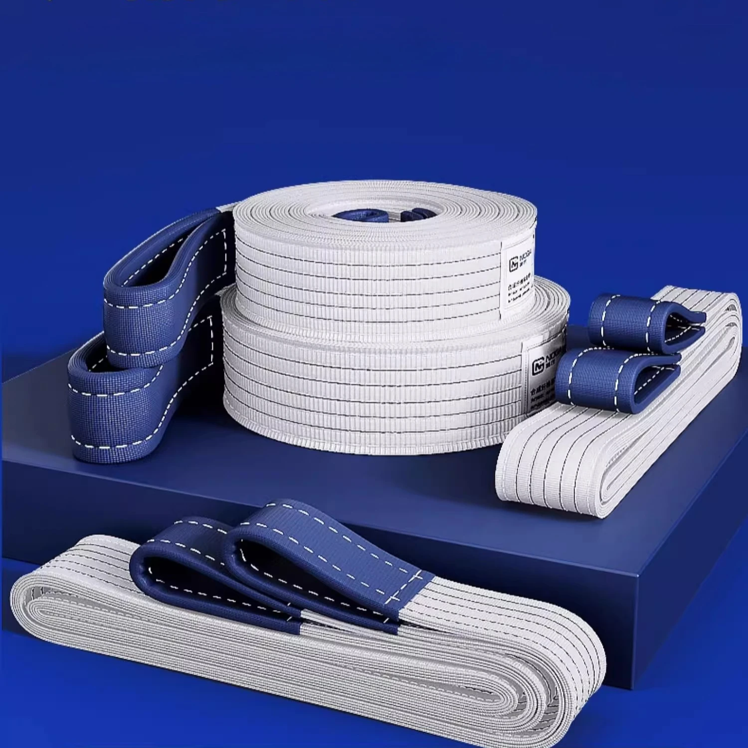 Lifting Sling Crane Lifting Strap Industrial Flat 1/2/3/5 Ton Thicken Double Buckle Crane Hoisting Cargo Polyester