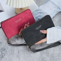 Forever Young Wallet Women Long PU Standard Wallets 2024 New Retro Female Smooth Zipper Purse Lady Wrist Bag Card Pockets 1