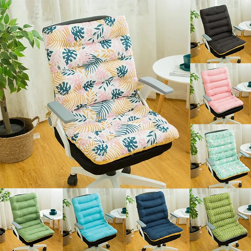 

Print Pattern Cushion Backrest Integrated Chair Cushion One-piece Thickened Recliner Cushion for Office Chair Computer Chair