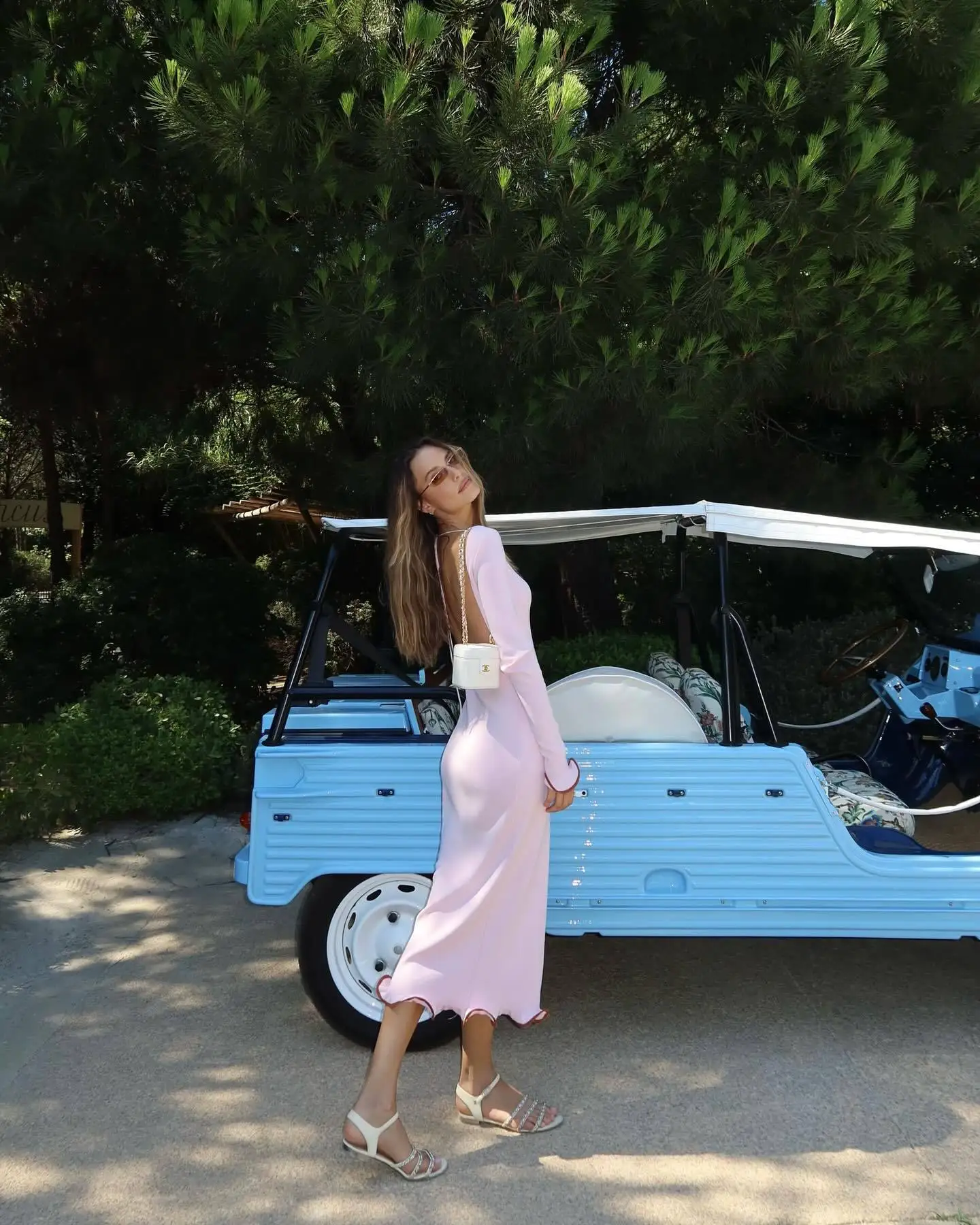 Knit Sweater Ruffled Long Dress Women Backless Fashion Ribbed Long Sleeve Elegant Party Dress Female Knitwear Autumn Dress