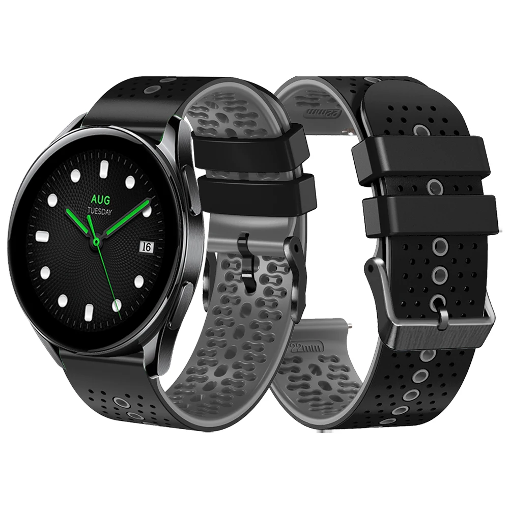 

Силиконовый ремешок для часов Xiaomi Watch S2 46 мм 42 мм/S1 Pro / Active / Mi Watch, цвет 2, 22 мм, спортивный ремешок, браслет для наручных часов