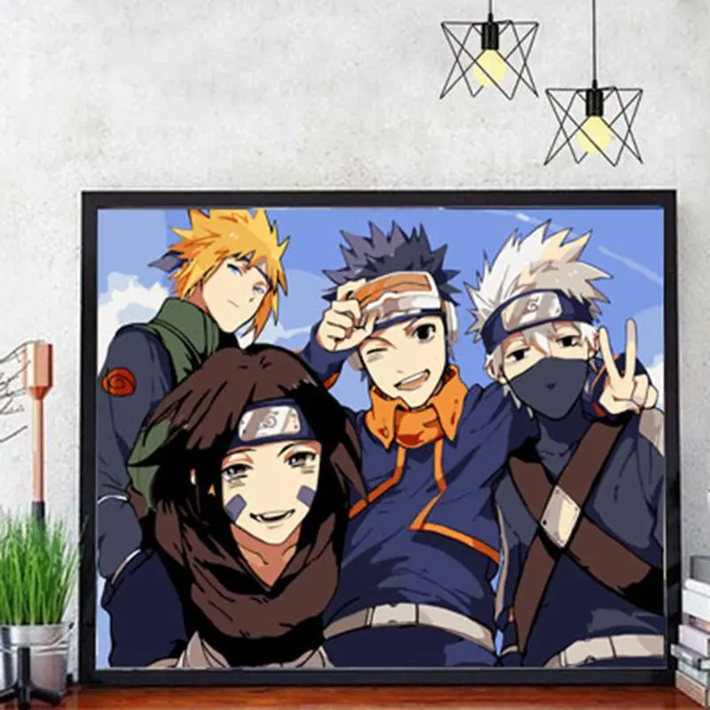 Pintura A Óleo Digital Japonês Clássico Anime Naruto Kakashi DIY Pintados À  Mão Canvas Por Números Para Pintar Decoração Para Casa Presentes -  AliExpress