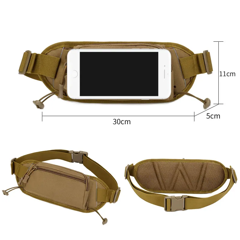 Tactical Chest Belt Bag Running Waist Backppack Cycling Bags Outdoor Sport Camping Hiking Mobile Travel Shoulder Fanny Pack 3