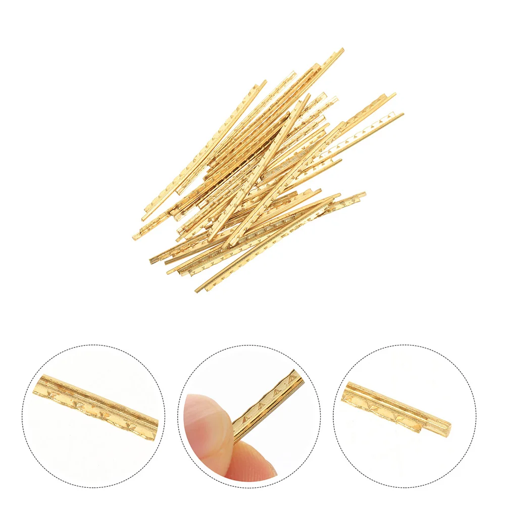 

20 Pcs Guitar Scale Frets Folk Small Four String Mandolin Wires Replacement Supplies Metal Accessories Electric Fretboard