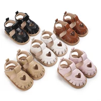 New Summer Newborn Girls Anti Slip Walking Shoes Comfortable Beautiful Hollow Heart Fashionable And Cute Sandals For Girls 1