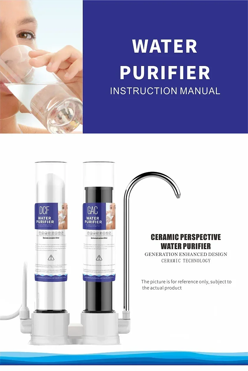 English Version Water Purifier Household Kitchen Transparent Ceramics Filter Tap Water