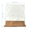 eco friendly cotton fabric cork drawstring bag, blank 40 50cm sport backpack for promotion,shopping bag,canvas bag for gifts 2