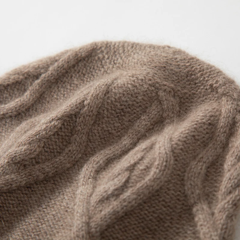 Women 30 Cashmere Plain Knitted Slouchy Beanie Hat Simple Solid Caps Rolled Hem Soft Wool Winter Spring Warm Sleep Hair Bonnet