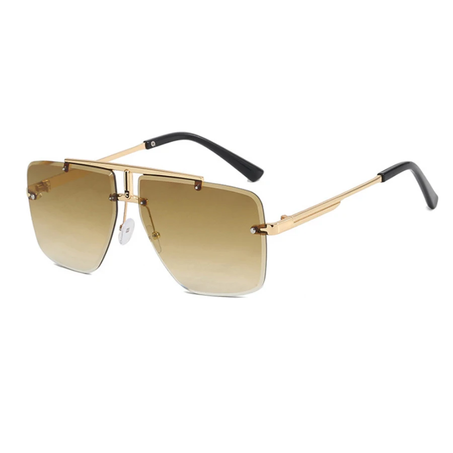 Neue rahmenlose Sonnenbrille mit Farbverlauf für Damen, modische, leichte Sonnenbrille – Detail 8