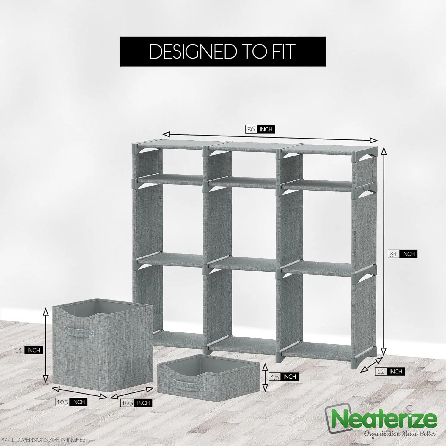 9 Cube Closet Organizers, Includes All Storage Cube Bins, Easy To Assemble Storage Unit With Drawers | Room Organizer For Clothe 2