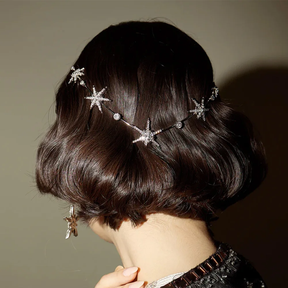 1-teiliges Haar-Accessoire mit Sternbild-Stern, geeignet für alle Jahreszeiten, Party-Stil, exquisit und verträumt, Nischen-Accessoire – Detail 2