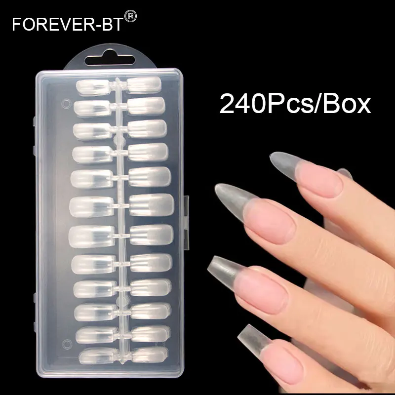 Long Fake Nails - Clear Acrylic Nails Coffin Shaped Ballerina Nails Tips  100pcs/Box Full Cover False Nail Artificial Nails Tips No Crease Ultra-thin  Transparent Artificial Nail Form Mold - Walmart.com