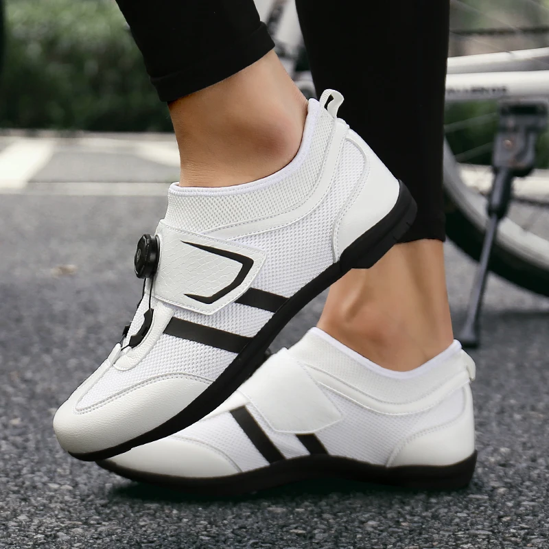 Rubber Bicycle Sport Shoes Mesh Breathable Men Women Daily Outdoor Road Cycling Training Sneaker Cycle Practice Shoes