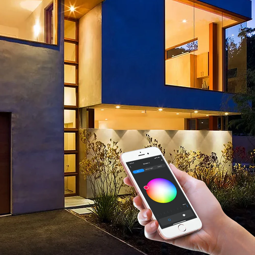 Smart LED Floodlight IP65 WiFi APP Control RGB Spotlight Color Changing RGB Lights Outdoor Led Flood Light for Outdoor Decoratio