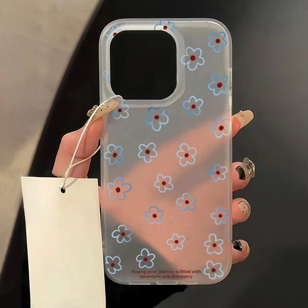 ตัวเลือกสินค้า เคสซิลิโคนกันกระแทก ลายดอกไม้ ใส สำหรับ iPhone ทุกรุ่น