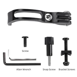 Adjustable Aluminum Alloy Front Fork Light Holder for Bike Accessories\ (Black)