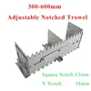 400-800mm Adjustable Dual Use V-notch Trowel and Square Notch Trowel for Fast and Equal Application of Adhesive on the Floor 4