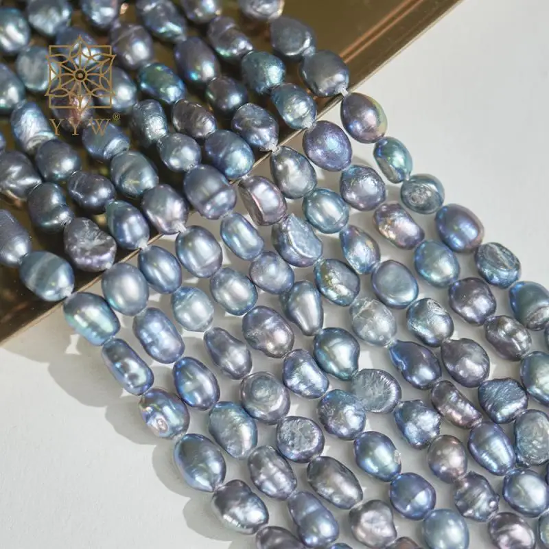 

6-7mm Blue Natural Freshwater Pearl Loose Beads Diy 6-7mm Sold Per 36-38 Cm Strand For Women Earring Jewelry Making Diy 2023 New