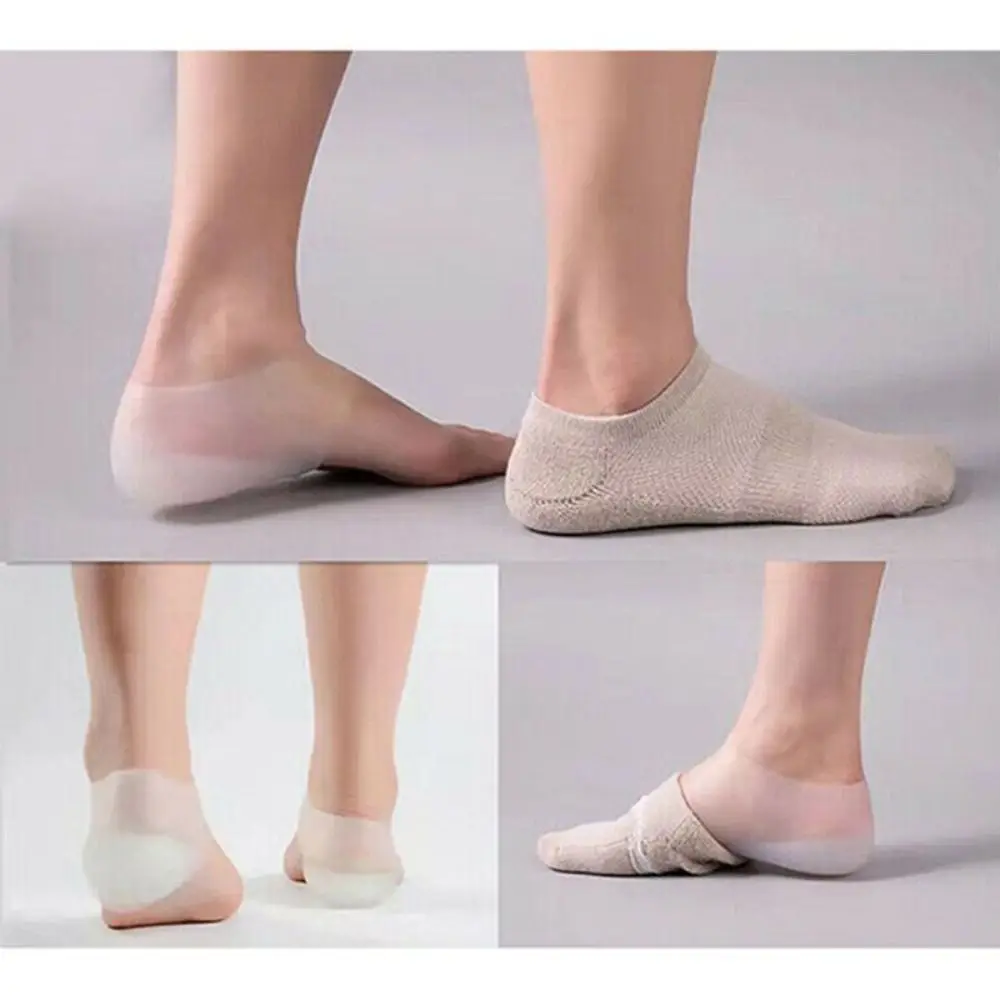 Portable Invisible Height Increased Insole Silicone 2-6cm Insoles Heel Cushion Unisex Elastic Gel Heel Pads