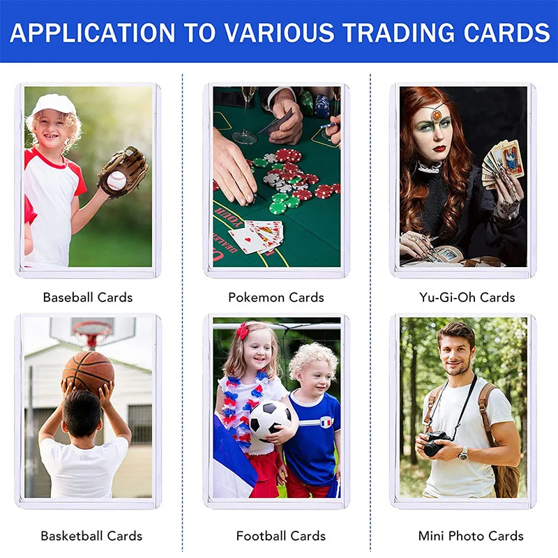 Card Holder Card Protector Idol Card Protector 35PT Top Loader Trading Card Topload Holder Hard Plastic Card Sleeves Baseball Sports Cards
