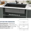 33 Inch Black Drop In Kitchen Sink   Worktation Kitchen Sinks Handmade Deep Basin With Cutting Board, 33"x19"x10" 6