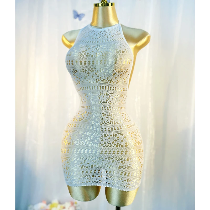 Sexy Cover Up Hollow Out Fishnet Dress without Bikini Summer Holiday DSH698