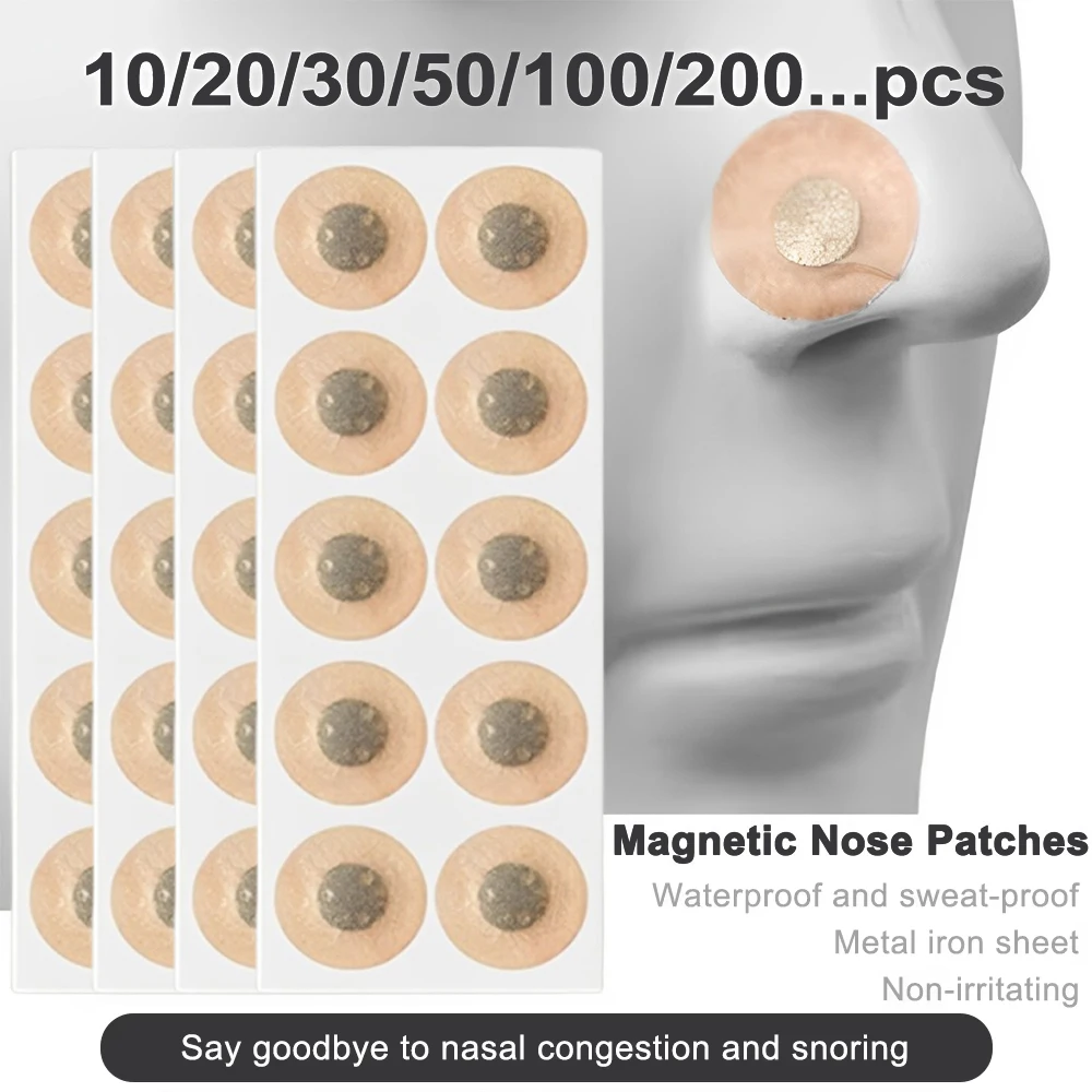 Nasal Strips Nose Strips Snoring Nose Strips Stop Snoring Patch Anti Snoring Patch Nasal Patch Sleeping Patch 10/120pcs Magnetic Nose Strips Pack Anti Snoring Nose Breathe Strips Intake Breathing Nasal Strip Extender Sticker Kit