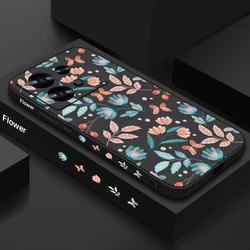 Cover per telefono con design floreale e lanyard