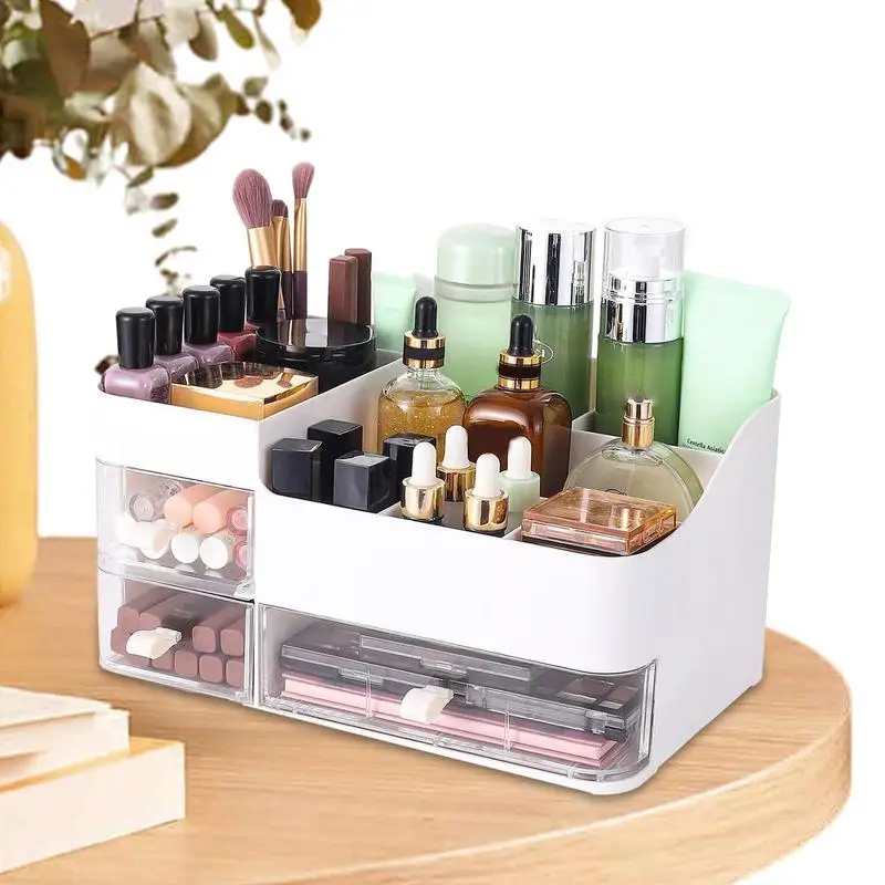 

Makeup Drawer Box Multi Layer Skin Care Storage Organizer Drawer White Dresser Cosmetics Makeup Compartment For Lipsticks Brush