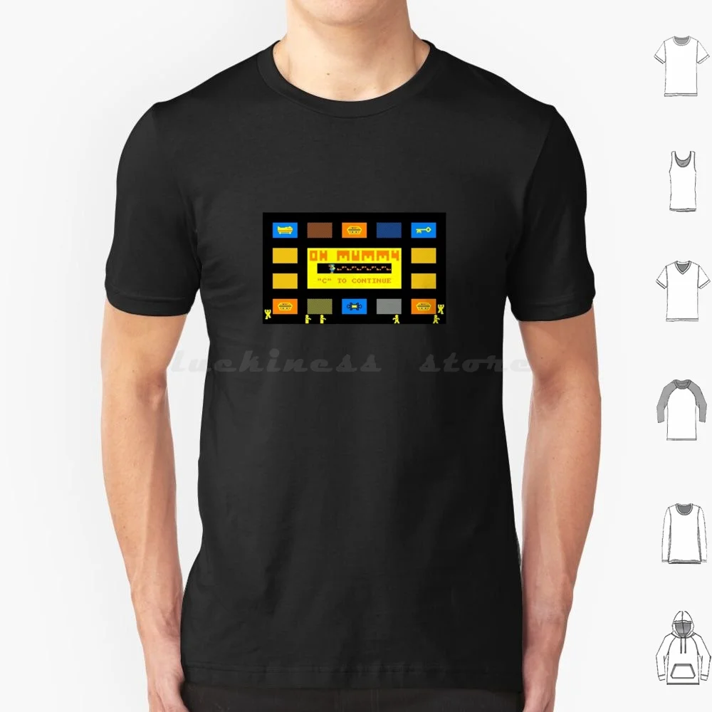 Oh Mummy T Shirt Big Size 100% Cotone Amstrad Retro Play Cassette Pc Computer 1984 Genesis Mummy Pixel 8 Bit Old Game Puzzle