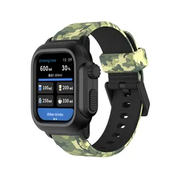 Durable Waterproof Outdoor Sports Silicone Wristband - 44mm (Camouflage Green)