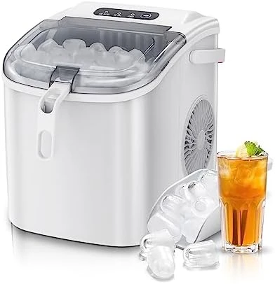 Antarctic Star Ice Maker Machine Countertop,Portable Automatic 9 Ice  CubesSelf-Clean