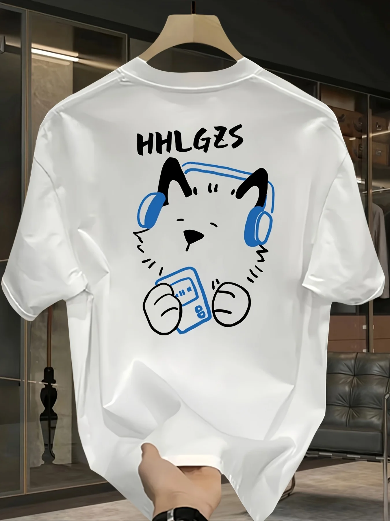 Camiseta de manga corta para hombre, de peso pesado, con estampado moderno y elegante, nuevo estilo casual de verano